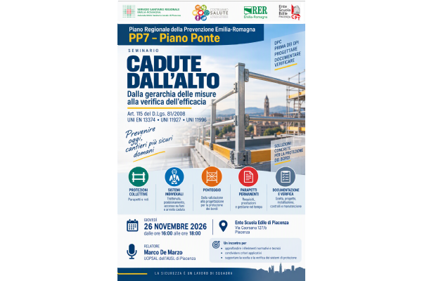 Seminario Gratuito: Cadute dall’alto - dalla gerarchia delle misure alla verifica dell’efficacia